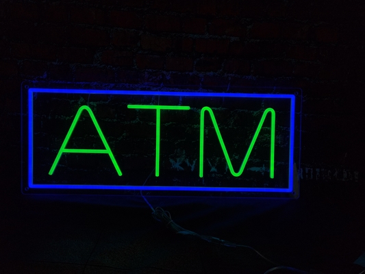 بانک ATM سفارشی LED نیون نشان تزئینات داخلی آکریلیک DC12V